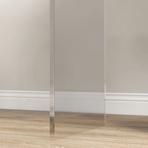English Elm 21" Minimalist Acrylic Waterfall Coffee Table 15mm Thick Clear End Table, Nearly Unbreakable W2225142669