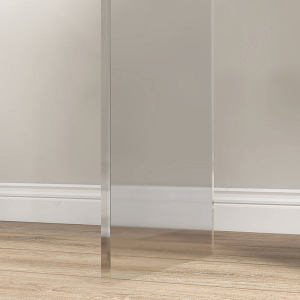 English Elm 21" Minimalist Acrylic Waterfall Coffee Table 15mm Thick Clear End Table, Nearly Unbreakable W2225142669
