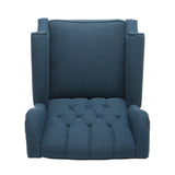 Christopher Knight Home® - Noble House - Walter Dark Blue Fabric Recliner