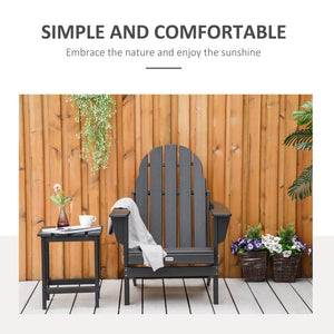 English Elm Outsunny Folding Adirondack Chair - Eco-Friendly Hdpe, Weather-Resistant, Portable Seating For Outdoors W2225P172548-GIGA