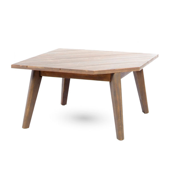 English Elm Hillcrest Solid Acacia Corner Sofa with Built-in Side Table for Outdoor Living 61288.00L-R-TSET