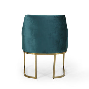 English Elm Christopher Knight Home® - CLUB Plush Altay Velvet Armchair with Gold Accents and Curved Modern Glam Design, Luxe Accent Seat Teal 65362.00T