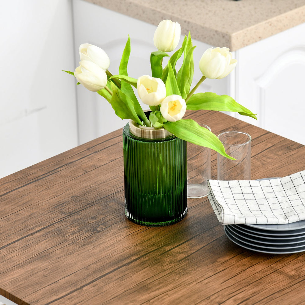 English Elm 3 Piece Bar Table Set - Industrial Counter Height 3-Person Dining Nook with Steel Legs & Footrests, White W2225142653
