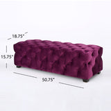 Christopher Knight Home® - Noble House - Piper Modern Glam Tufted Velvet Ottoman Bench