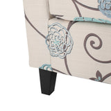 Christopher Knight Home® - Noble House - Preston White and Blue Fabric Club Chair