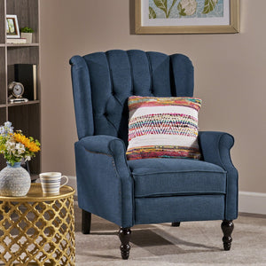 Christopher Knight Home® - Noble House - Walter Dark Blue Fabric Recliner