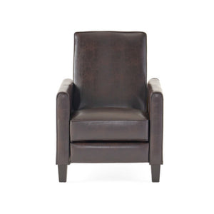 English Elm Recliner Pushback Accent Chair Floral Fabric Upholstered for Living Room Comfort 52422.00PUBRN