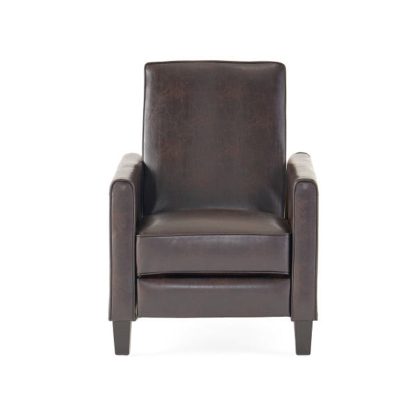 English Elm Recliner Pushback Accent Chair Floral Fabric Upholstered for Living Room Comfort 52422.00PUBRN