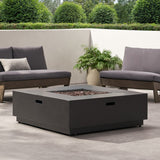 Christopher Knight Home® - Noble House - Wellington Outdoor 50,000 Btu Square Fire Pit (No Tank Holder)