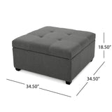 Christopher Knight Home® - Noble House - Carlsbad Fabric Storage Ottoman