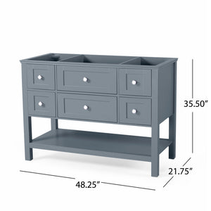 English Elm Christopher Knight Home® - 48'' Handcrafted Gray Bathroom Vanity Cabinet With Soft-Close Drawers And Stylish Storage Solutions 65590.00GRY