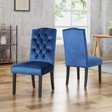 Christopher Knight Home® Nickolai Navy Blue Velvet Dining Chairs (Set of 2)