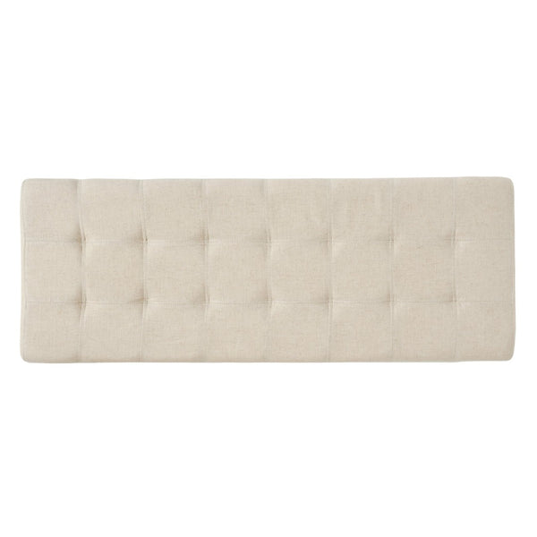 English Elm Storage Ottoman Bench with Button Tufted Waffle Lid for Bedroom or Living Room 68087.00DBGELNN