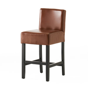 English Elm Christopher Knight Home® - ZUMA Plush Fabric Counter Stool with Breathable Upholstery, Thick Padded Support and Easy Care Finish Brown 73723.00HZLNT