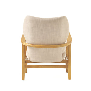 English Elm Christopher Knight Home® - Mid Mid Century Modern Fabric Club Chair with Button-Tufted Back and Accent Pillow, Tapered Birch Legs, Stylish Comfort (31.25˝W x 26.25˝D x 32.75˝H) Beige 59135.00