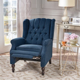 Christopher Knight Home® - Noble House - Walter Dark Blue Fabric Recliner