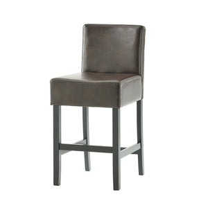 English Elm Christopher Knight Home® - Set of 2 26" Portman Bonded Leather Counter Height Barstool Brown — Stylish, Durable Seating Solution 73724.00
