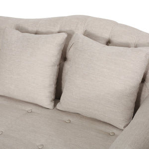 English Elm Christopher Knight Home® - Loveseat Chaise Lounge Replacement Seat - Elegant Beige Upholstery With Classic Detailing & Pillows 68105.00AFBGE
