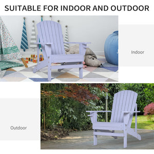 English Elm Wooden Adirondack Chair Gray with Cup Holder, Weather-Resistant Rustic Patio Lounge, 330 lb Capacity W2225142493