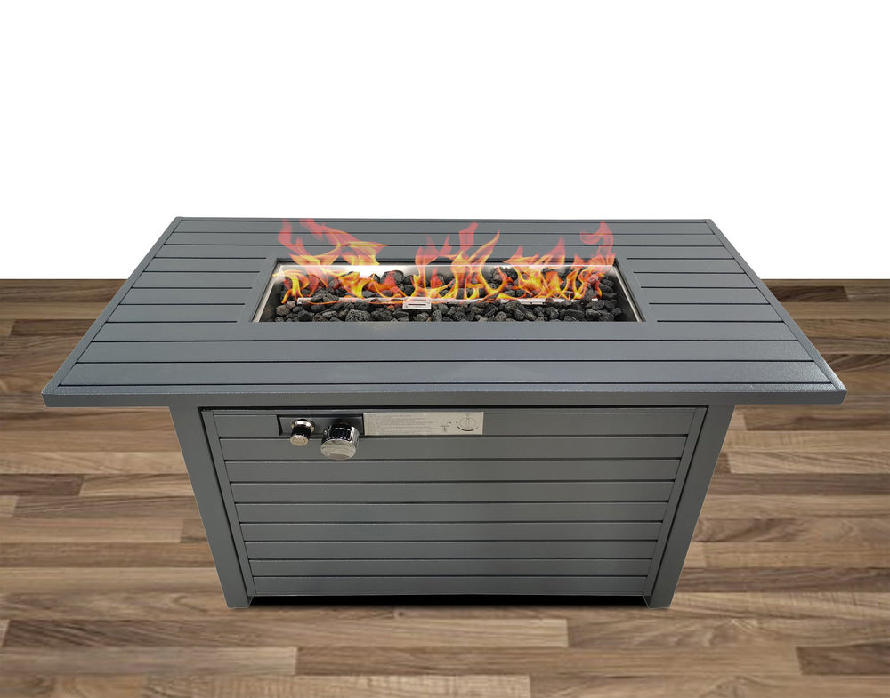 English Elm Living Source International 25'' Propane/Natural Gas Steel Outdoor Fire Pit Table with Lid, 50K BTU B120142392