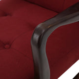 Christopher Knight Home® - Noble House - - Deep Red Fabric Mid Century Modern Club Chair