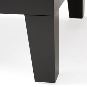 English Elm Chatham Bonded Leather Storage Ottoman with Slide Out Drawer and Tapered Legs 52423.00