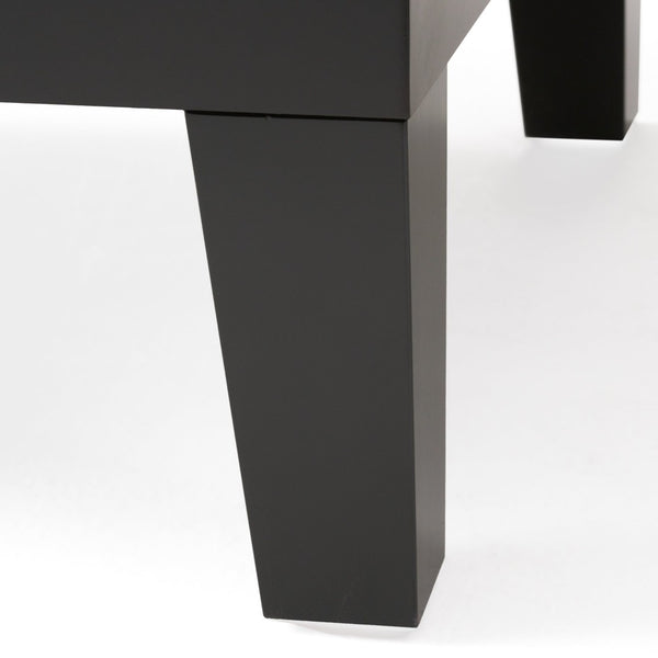 English Elm Chatham Bonded Leather Storage Ottoman with Slide Out Drawer and Tapered Legs 52423.00