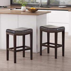 Christopher Knight Home® - Noble House - Avondale Brown Backless Counter Stools - Set of 2