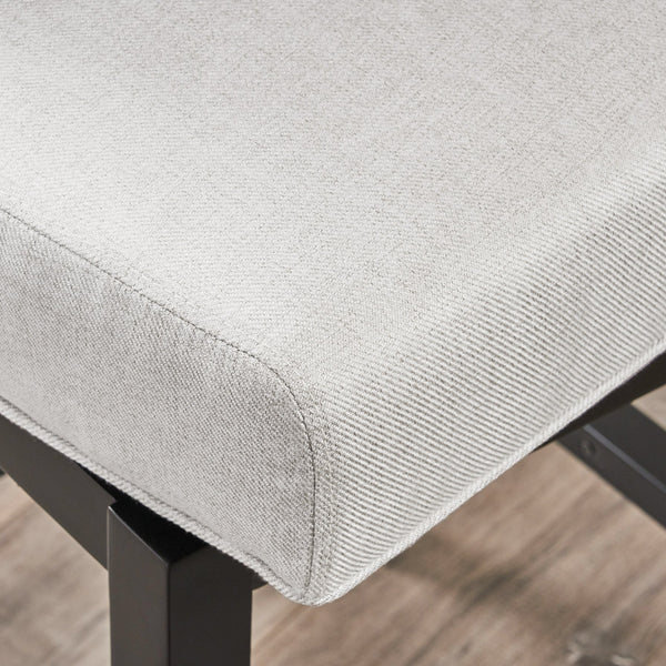 English Elm Christopher Knight Home® - SWIVEL Counter Stool Beige & Black Fabric Upholstered Seat with Wooden Legs, Cozy Swivel Comfort 57178.00FWHT