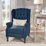 Christopher Knight Home® - Noble House - Walter Dark Blue Fabric Recliner