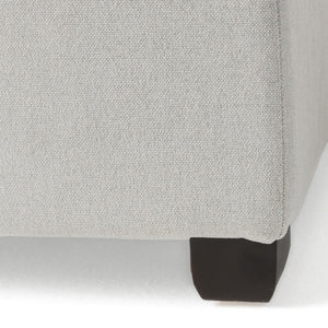 English Elm Carlsbad Tufted Waffle Lid Square Ottoman with Birch Legs for Living Room Storage 73426.00FLGY