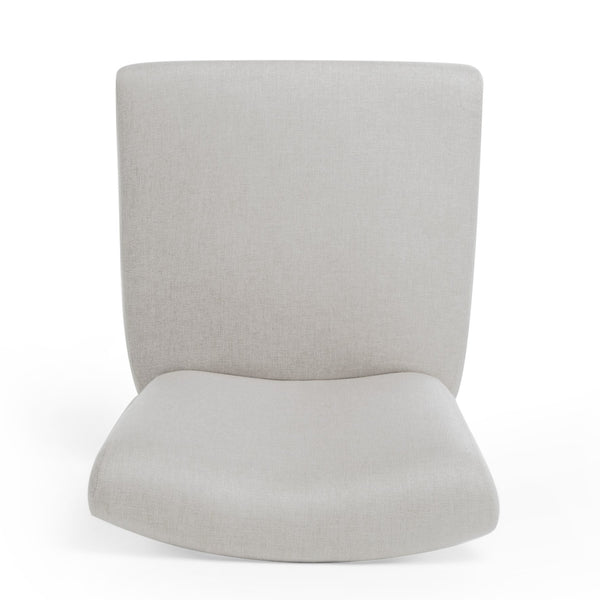 English Elm Christopher Knight Home® - SWIVEL Counter Stool Beige & Black Fabric Upholstered Seat with Wooden Legs, Cozy Swivel Comfort 57178.00FWHT