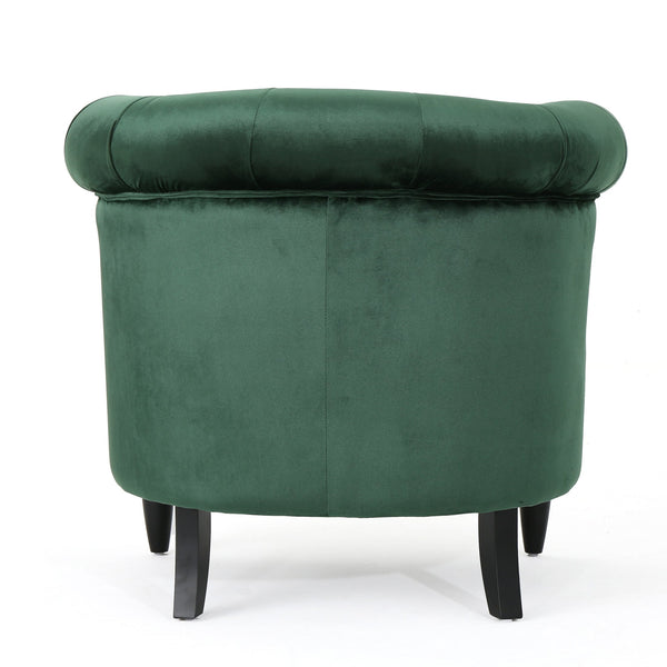 English Elm Christopher Knight Home® - CLUB Velvet Accent Chair with Kiln-Dried Legs — Plush Mid-Century Design, Compact Luxurious Seating Emerald 33 L x 30 W x 25 H 59259.00NVLT