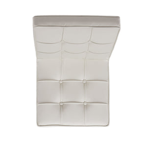 English Elm Christopher Knight Home® - PAVILION Dining Chair Set of 2 with Button-Tufted Waffle Stitching and Polished Silver X-Leg Base White 59927.00WHI