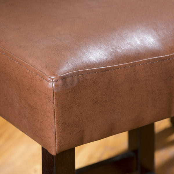 English Elm Christopher Knight Home® - Set Transitional 2-Piece Backless Fabric Counter Height Barstools with 26.75" Seat Height, Durable Upholstery and Sturdy Frame Brown 74492.00HZLNT