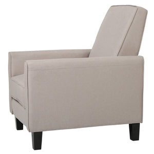 English Elm Recliner Pushback Accent Chair Floral Fabric Upholstered for Living Room Comfort 52422.00FWET