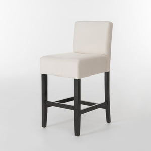 English Elm Zuma Upholstered Counter Stools Set of 2 Studded Acacia Wood Kitchen Island Seating 73723.00FBGE