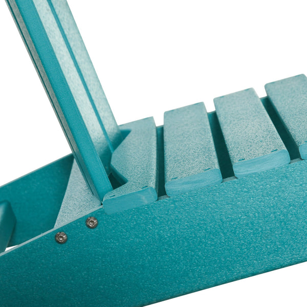 English Elm HDPE All-Weather Adirondack Chair with Cup Holder, Durable Waterproof Outdoor Lounge Seat, 330lb Cap W2225142497