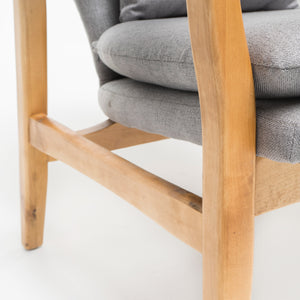 English Elm Christopher Knight Home® - CLUB CHAIR Grey Fabric Club Chair with Button-Tufted Back, Accent Pillow & Tapered Birch Legs 59135.00GRY