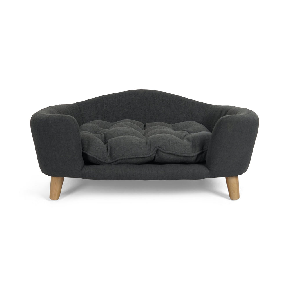 English Elm Christopher Knight Home® - DOG Plush Small Dog Bed 30.25"x21.75" Modern Solid Dark Gray Polyester Cozy Spot-Treat Fabric Comfort Pillows Included N779P179977G