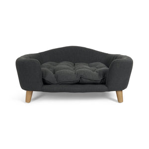 English Elm Christopher Knight Home® - DOG Plush Small Dog Bed 30.25"x21.75" Modern Solid Dark Gray Polyester Cozy Spot-Treat Fabric Comfort Pillows Included N779P179977G