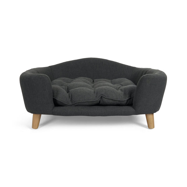 English Elm Christopher Knight Home® - DOG Plush Small Dog Bed 30.25"x21.75" Modern Solid Dark Gray Polyester Cozy Spot-Treat Fabric Comfort Pillows Included N779P179977G