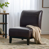 Christopher Knight Home® - Noble House - Darcy Brown Leather Slipper Chair