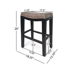 English Elm Tiffin Woven Cane Foldable Outdoor Counter Stools Acacia Wood Bistro Set of 2 67703.00FGRY