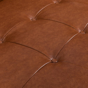 English Elm Aidan Tufted Fabric Sofa with Diamond Stitching and Gold Tipped Rubberwood Legs 61688.00PUCOGN