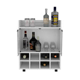 English Elm Bar Cart Philadelphia, Living Room, White