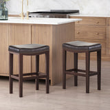 Christopher Knight Home® - Noble House - Avondale Brown Backless Counter Stools - Set of 2