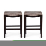 Christopher Knight Home® - Noble House - Avondale Contemporary Studded Fabric Counter Stool - Set of 2