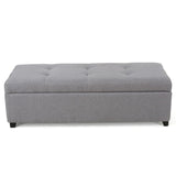 Christopher Knight Home® - Noble House - Brentwood Contemporary Tufted Fabric Storage Ottoman Bench