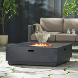 Christopher Knight Home® - Noble House - Wellington Outdoor 50,000 Btu Square Fire Pit (No Tank Holder)